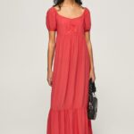 Studio Red Flowy Dress Pepe Jeans L20F2F150 Women