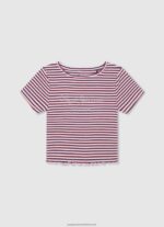 Studio Red Glitter Logo T-Shirt Pepe Jeans L20F2F1469 Girl - Image 5