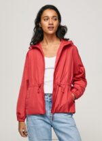 Studio Red Hooded Windbreaker Jacket Pepe Jeans L20F2F129 Women