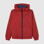 Studio Red Hooded Windbreaker Jacket Pepe Jeans L20F2F1564 Boy