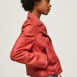 Studio Red Lamb Leather Biker Jacket Pepe Jeans L20F2F105 Women