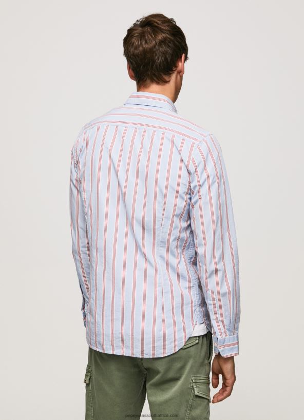 Studio Red Lister Fil-A-Fil Slim Fit Shirt Pepe Jeans L20F2F1065 Men - Image 4