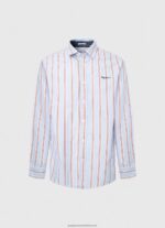 Studio Red Lister Fil-A-Fil Slim Fit Shirt Pepe Jeans L20F2F1065 Men - Image 5