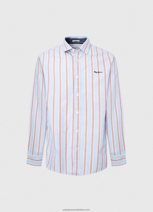 Studio Red Lister Fil-A-Fil Slim Fit Shirt Pepe Jeans L20F2F1065 Men - Image 5
