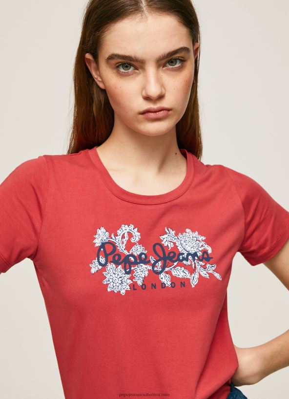 studio_red_logo_print_lycra_t_shirt_pepe_jeans_l20f2f384_women.jpg Studio Red Logo Print Lycra T-Shirt Pepe Jeans L20F2F384 Women - Image 1