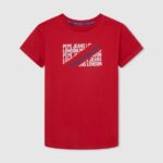 Studio Red Logo Print T-Shirt Pepe Jeans L20F2F1647 Boy