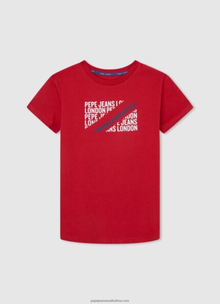 Studio Red Logo Print T-Shirt Pepe Jeans L20F2F1647 Boy