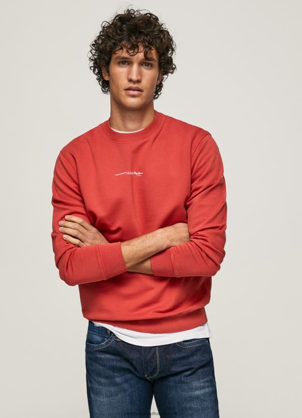 studio_red_logo_printed_cotton_sweatshirt_pepe_jeans_l20f2f906_men.jpg Studio Red Logo Printed Cotton Sweatshirt Pepe Jeans L20F2F906 Men - Image 1