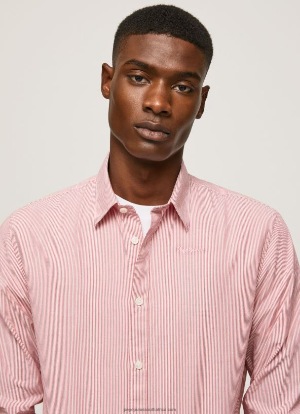 Studio Red Percy Bengal-Striped Poplin Shirt Pepe Jeans L20F2F1074 Men - Image 3