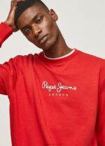 Studio Red Printed Logo Cotton Jumper Pepe Jeans L20F2F890 Men