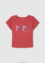 Studio Red Ribbed Cotton Shirt Pepe Jeans L20F2F1420 Girl