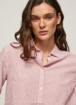 Studio Red Striped Cotton Voile Shirt Pepe Jeans L20F2F348 Women - Image 3