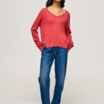 Studio Red V Neckline Relaxed Fit Jersey Pepe Jeans L20F2F258 Women