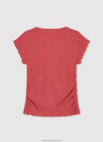 Studio Red Wavy-Effect Ribbed Shirt Pepe Jeans L20F2F1442 Girl - Image 2