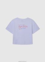 Studio Red Wavy-Effect Ribbed Shirt Pepe Jeans L20F2F1442 Girl - Image 4