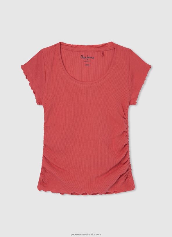 studio_red_wavy_effect_ribbed_shirt_pepe_jeans_l20f2f1442_girl.jpg Studio Red Wavy-Effect Ribbed Shirt Pepe Jeans L20F2F1442 Girl - Image 1