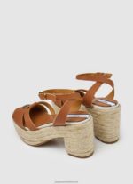 Tan Taffy Day Leather Sandals Pepe Jeans L20F2F645 Women - Image 5