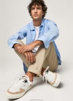 Tan Yogi Street Leather Sneakers Pepe Jeans L20F2F1170 Men