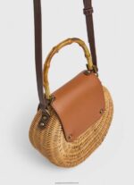 Tobacco Handmade Wicker Handbag Pepe Jeans L20F2F716 Women - Image 3