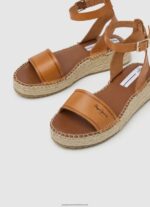 Tobacco Kate Emboed Wedge Sandals Pepe Jeans L20F2F677 Women - Image 3