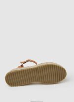 Tobacco Kate Emboed Wedge Sandals Pepe Jeans L20F2F677 Women - Image 5