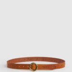 Tobacco Round Buckle Leather Belt Pepe Jeans L20F2F761 Women