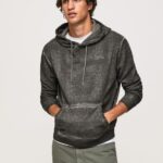 Washed Black Bandana Cotton Jumper Pepe Jeans L20F2F893 Men