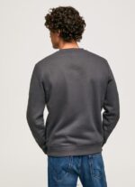 Washed Black Embroidered Logo Cotton Jumper Pepe Jeans L20F2F872 Men - Image 4