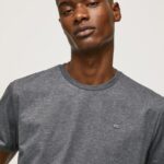 Washed Black Embroidered Logo T-Shirt Pepe Jeans L20F2F976 Men