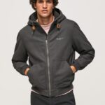 Washed Black Fleece Lining Jacket Pepe Jeans L20F2F836 Men