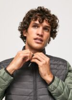 Washed Black Padded Down Jacket Pepe Jeans L20F2F837 Men - Image 3