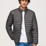 Washed Black Padded Down Jacket Pepe Jeans L20F2F839 Men