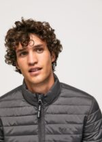 Washed Black Padded Down Jacket Pepe Jeans L20F2F839 Men - Image 3
