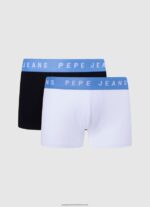 White 2Pack Stretchy Cotton Boxers Pepe Jeans L20F2F1146 Men