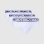 White 3Pack Elastic Cotton Briefs Pepe Jeans L20F2F1156 Men