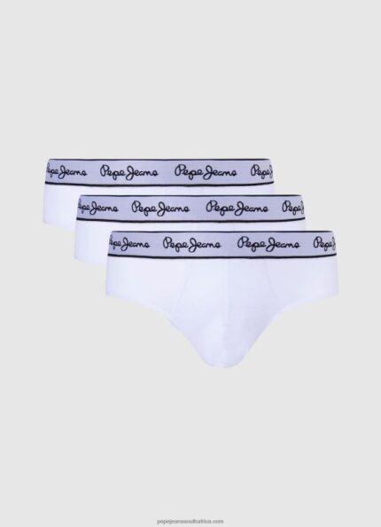 White 3Pack Elastic Cotton Briefs Pepe Jeans L20F2F1156 Men