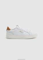 White Adams Basic Leather Sneakers Pepe Jeans L20F2F585 Women