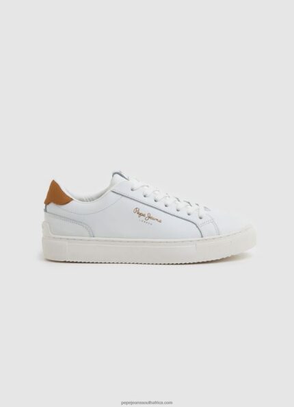 White Adams Basic Leather Sneakers Pepe Jeans L20F2F585 Women