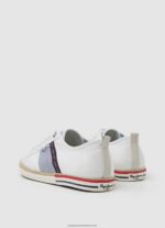 White Blucher Canvas Sneakers Pepe Jeans L20F2F1216 Men - Image 4