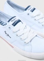 White Brady Basic Sneakers Pepe Jeans L20F2F636 Women - Image 5