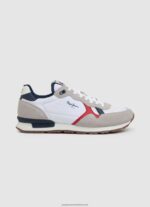White Brit Combined Sneakers Pepe Jeans L20F2F1182 Men - Image 2