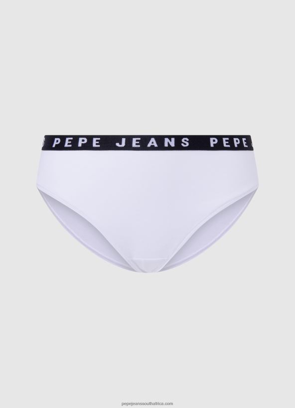 white_classic_panty_with_printed_logo_pepe_jeans_l20f2f537_women.jpg White Classic Panty With Printed Logo Pepe Jeans L20F2F537 Women - Image 1