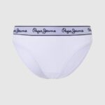 White Classic Panty With Printed Logo Pepe Jeans L20F2F542 Women
