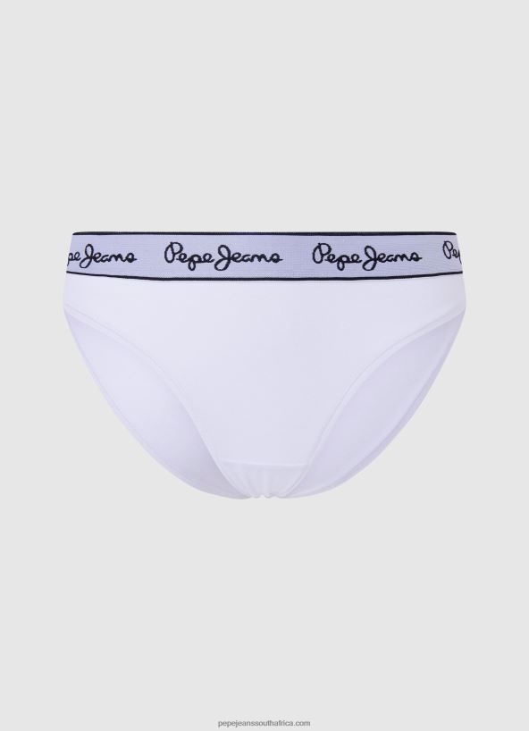 white_classic_panty_with_printed_logo_pepe_jeans_l20f2f542_women.jpg White Classic Panty With Printed Logo Pepe Jeans L20F2F542 Women - Image 1