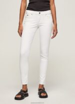 White Classic Skinny Trousers Pepe Jeans L20F2F299 Women - Image 2
