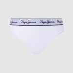 White Classic Thong With Printed Logo Pepe Jeans L20F2F541 Women