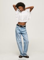 White Cotton Blouse With Openwork Details Pepe Jeans L20F2F344 Women - Image 2