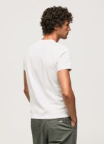 White Cotton Graphic T-Shirt Pepe Jeans L20F2F940 Men - Image 4