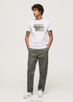 White Cotton Logo T-Shirt Pepe Jeans L20F2F938 Men - Image 2