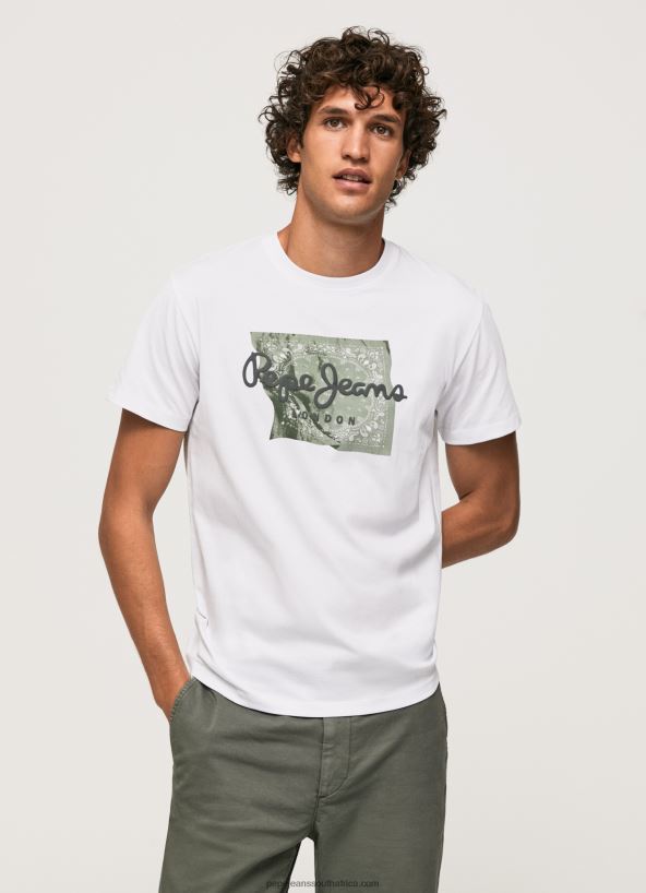 white_cotton_logo_t_shirt_pepe_jeans_l20f2f938_men.jpg White Cotton Logo T-Shirt Pepe Jeans L20F2F938 Men - Image 1